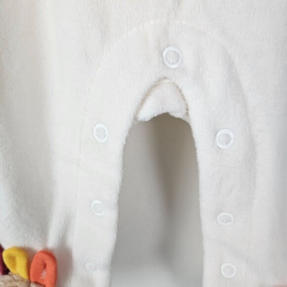 Boys Baby Starters My First Thanksgiving Footed Outfit Size 3 Months Turkey Soft - Picture 5 of 9